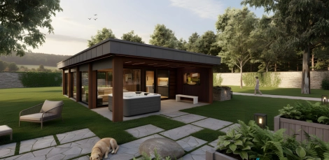 Egyedi panoráma kültéri szaunaház Horizont 2025 Egyedi panoráma kültéri szaunaház Horizont 2025