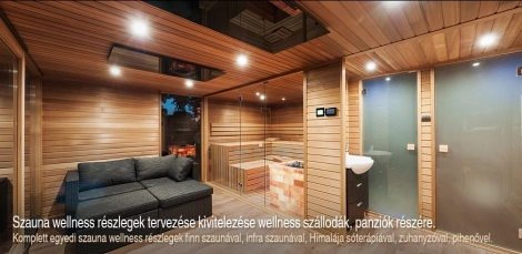 Wellness kültéri szaunaház